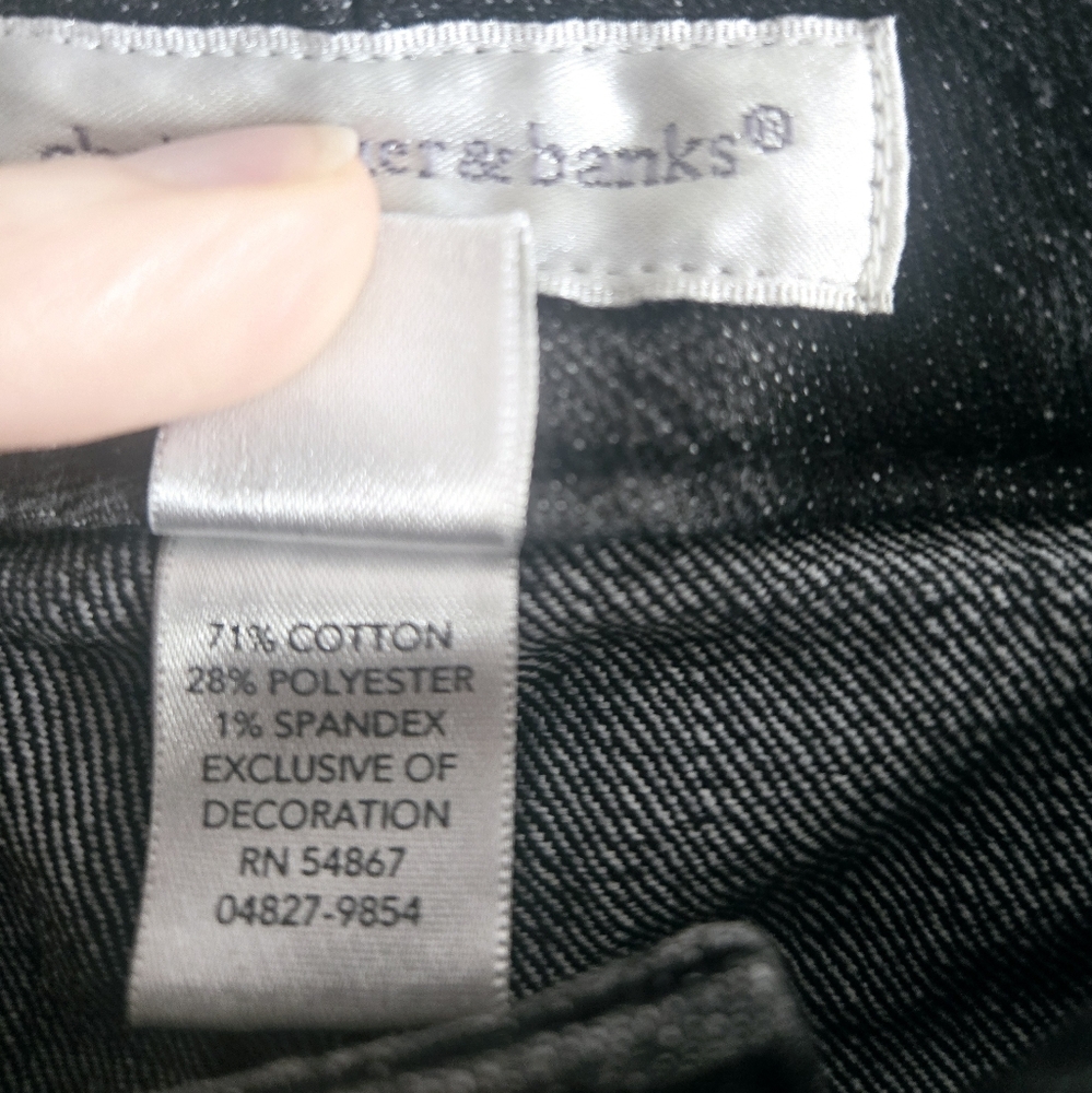 Christopher & Banks Black Straight Leg Jeans Size 12 - Picture 4 of 5